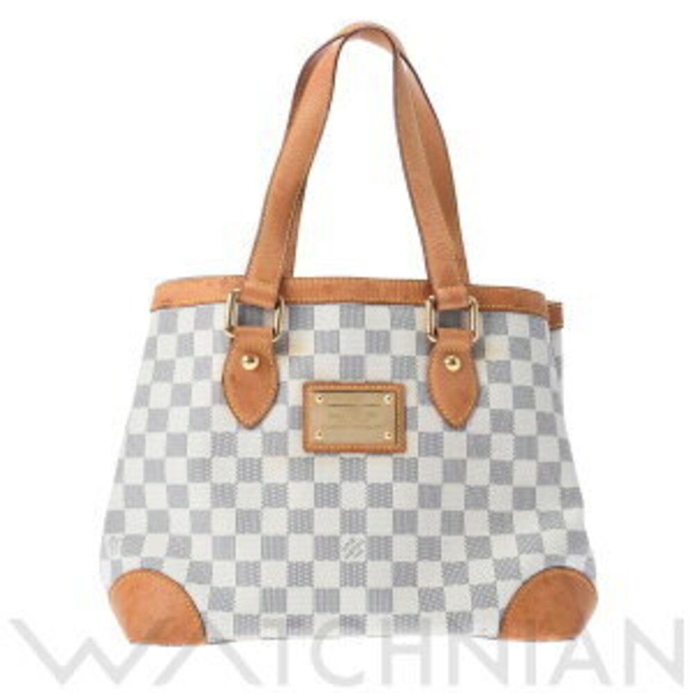 Louis Vuitton Damier Azur White Hampstead White Canvas Tote Bag